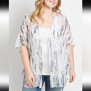 Maurices Multicolor Lightweight Sheer Kimono for Spring Summer Size 2X/3X